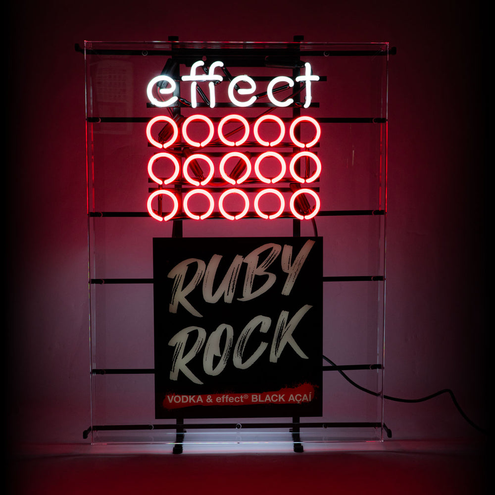 Effect Energy Enseigne lumineuse Luminated LED Neon Wall Sign Rubi Rock Décoration