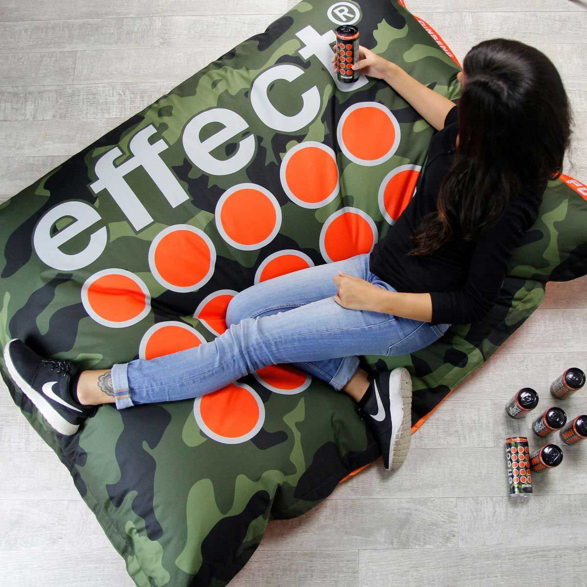 Effect Pouf Camouflage Grand salon extérieur Meubles Chill Fauteuil
