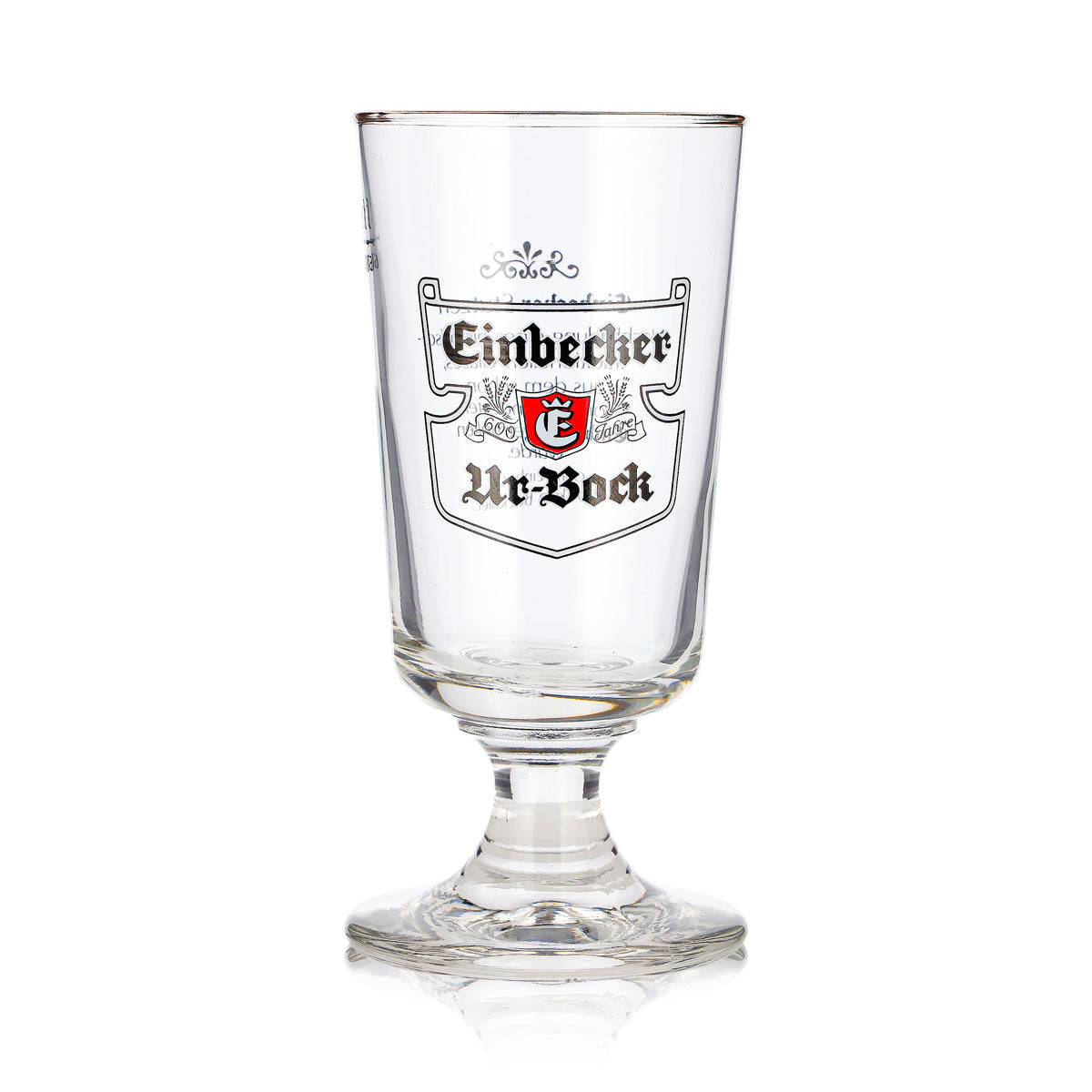 Verre à bière Einbecker 0,2 l, forme calice, Urbock Exclusiv, bord doré, Rastal