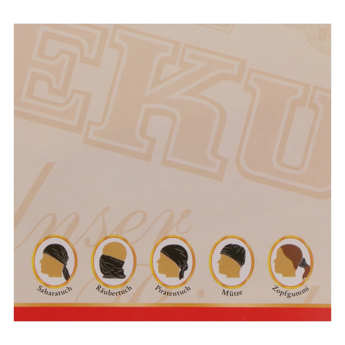 Foulard multifonction Eku Bier, écharpe tubulaire, bandana noir – Vue 3