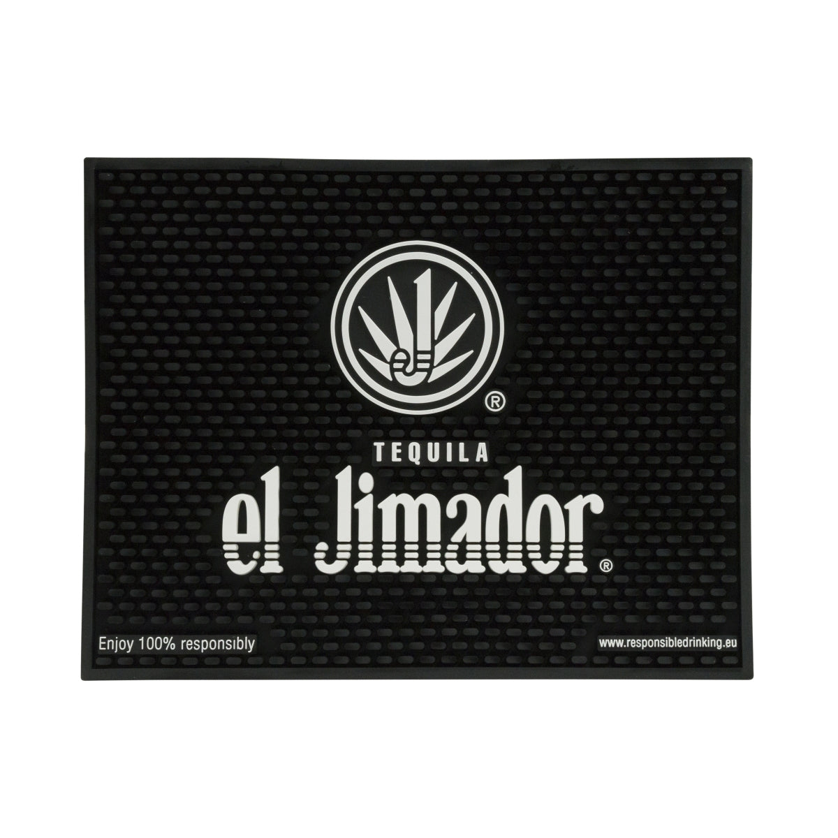 El Jimador Tequila Tapis de bar Tapis égouttoir Accessoires de bar noir Carré 35x28