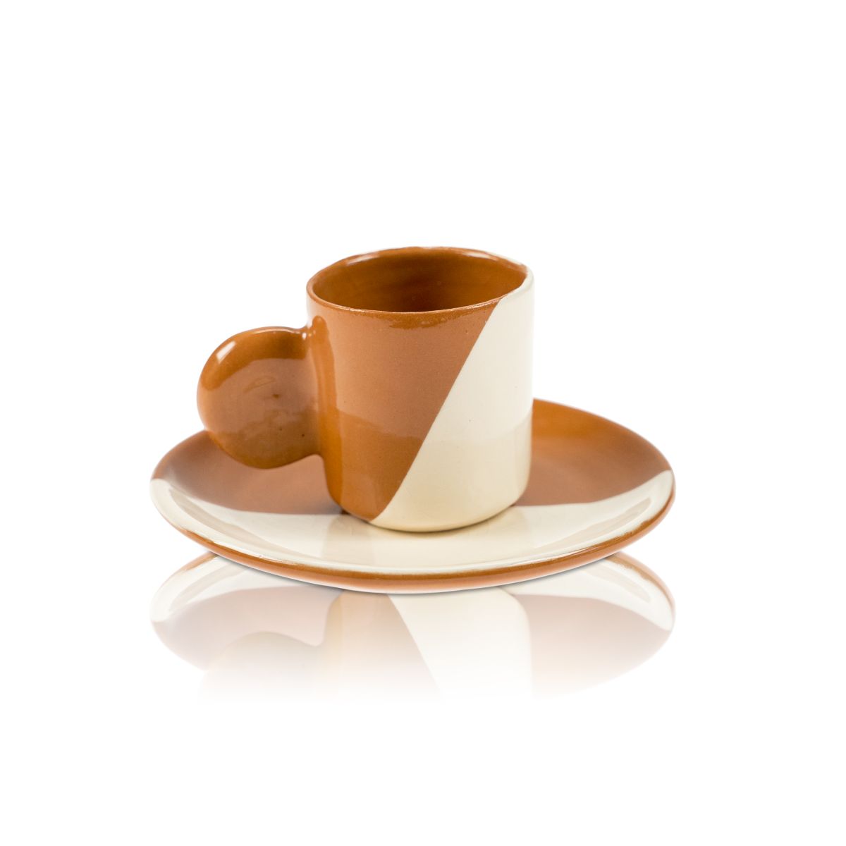 Ensemble tasse et soucoupe Eminente 75 ml Cup and Saucer Terracotta C6 Espresso Cafe