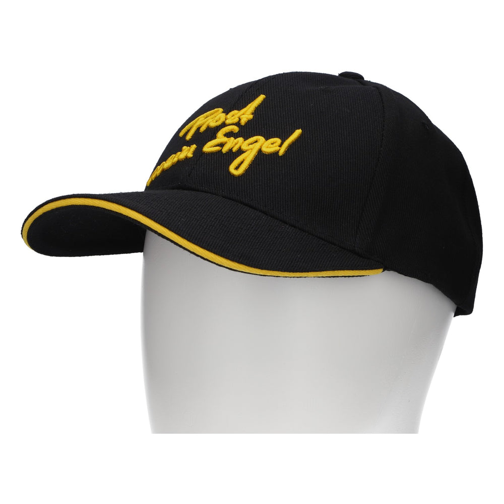 Casquette ajustable Engel Bier avec visière, « Prost mein Engel » (Santé, mon ange), noir, coton