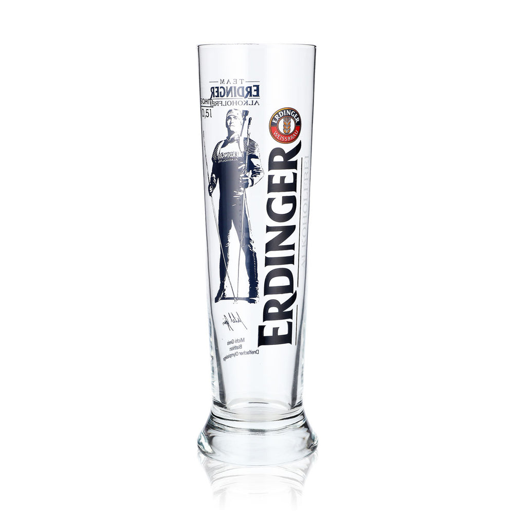 Verre à bière Erdinger 0,5 l Verre à bière blanche Édition spéciale Michi Greis Sans alcool