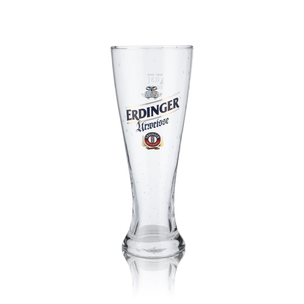 Verre Erdinger 0,3 l Verre à bière blanche Urweisse Effet perlé Fabriqué à la main Hefeweizen