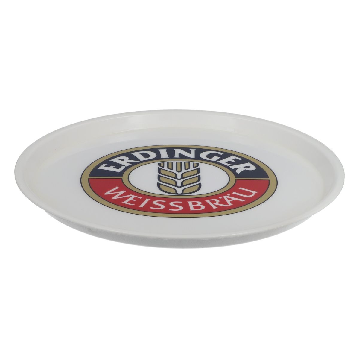 Plateau de service pour bière blanche Erdinger  Plateau rond Plateau de serveur Rond Blanc – Vue 2