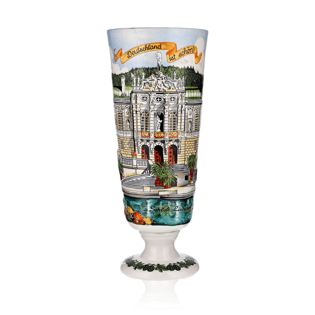 Verre à bière Erdinger Weissbräu 0,5 l, chope en céramique, édition château de Linderhof