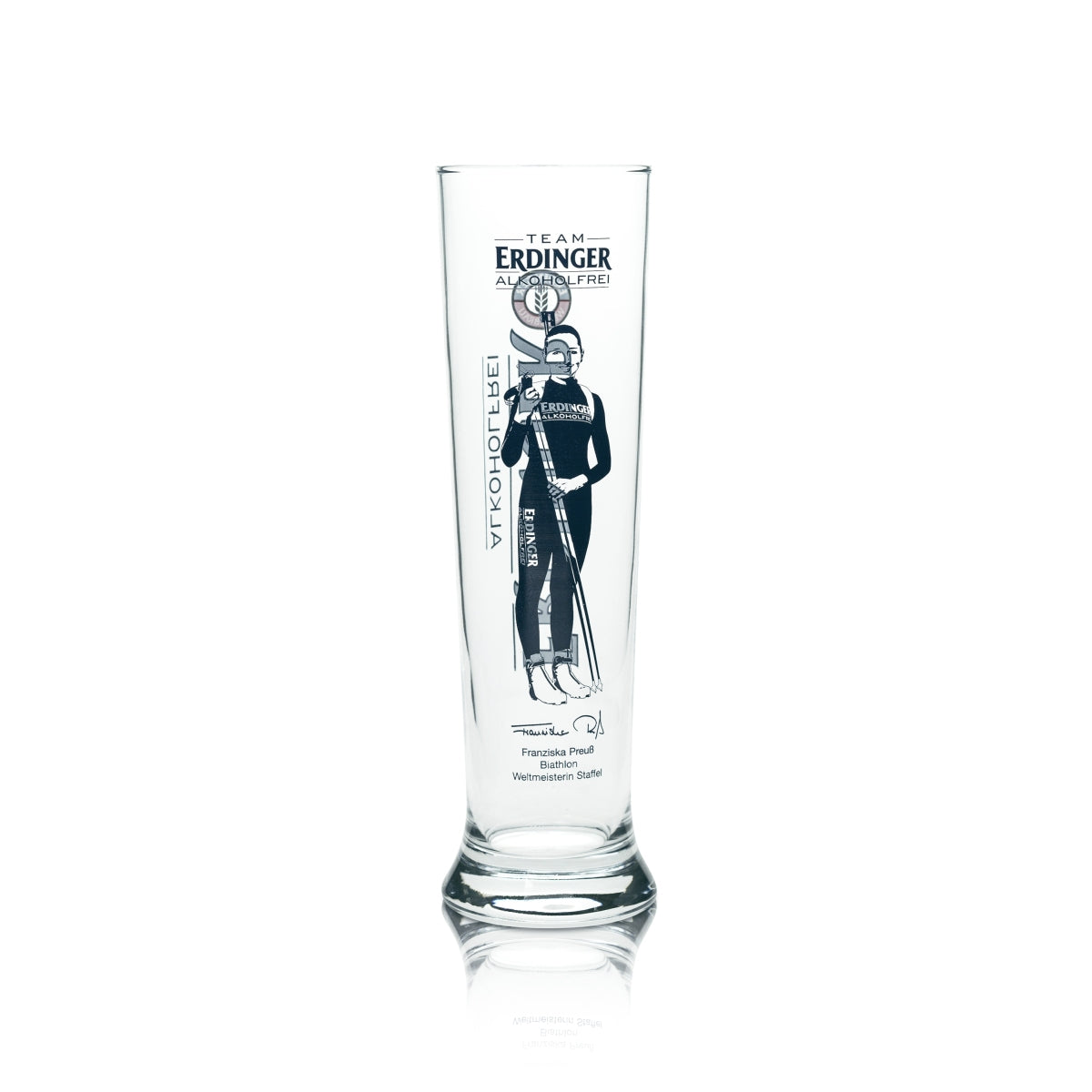 Verre à bière Erdinger Weißbräu 0,5 l, blé, sans alcool, Biathlon Stars Team – Vue 3