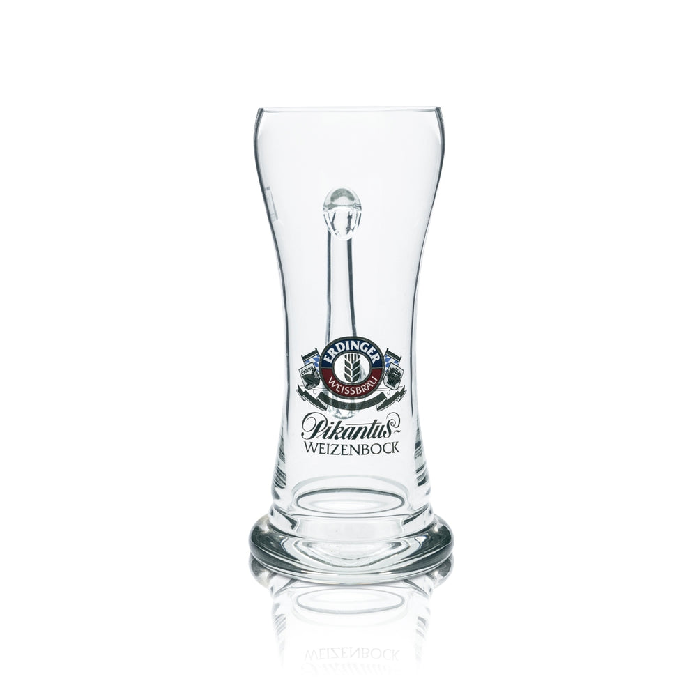 Verre Erdinger Weissbräu 0,5 l, chope, verre à bière Pikantus, bière de blé forte