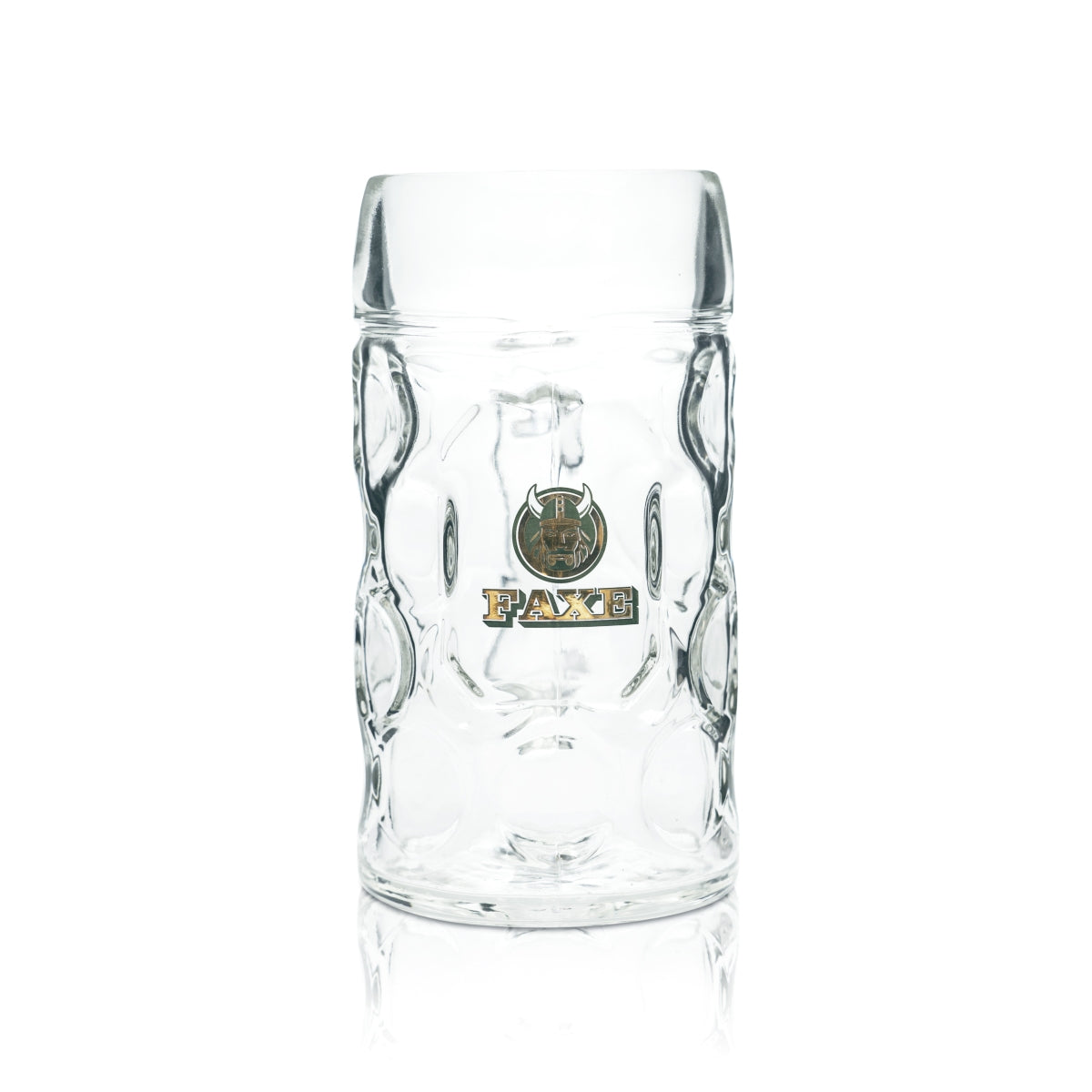 Verre à bière Faxe 1 l, chope à mesurer, verres Seidel, Danemark, Viking Gastro, verre vert