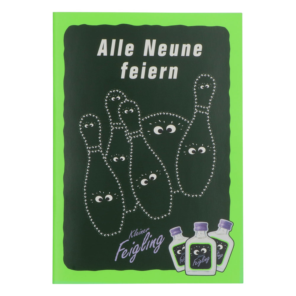 Liqueur Feigling Livre de quilles Livre de jeux « Alle Neune feiern » (Tous les neuf font la fête)