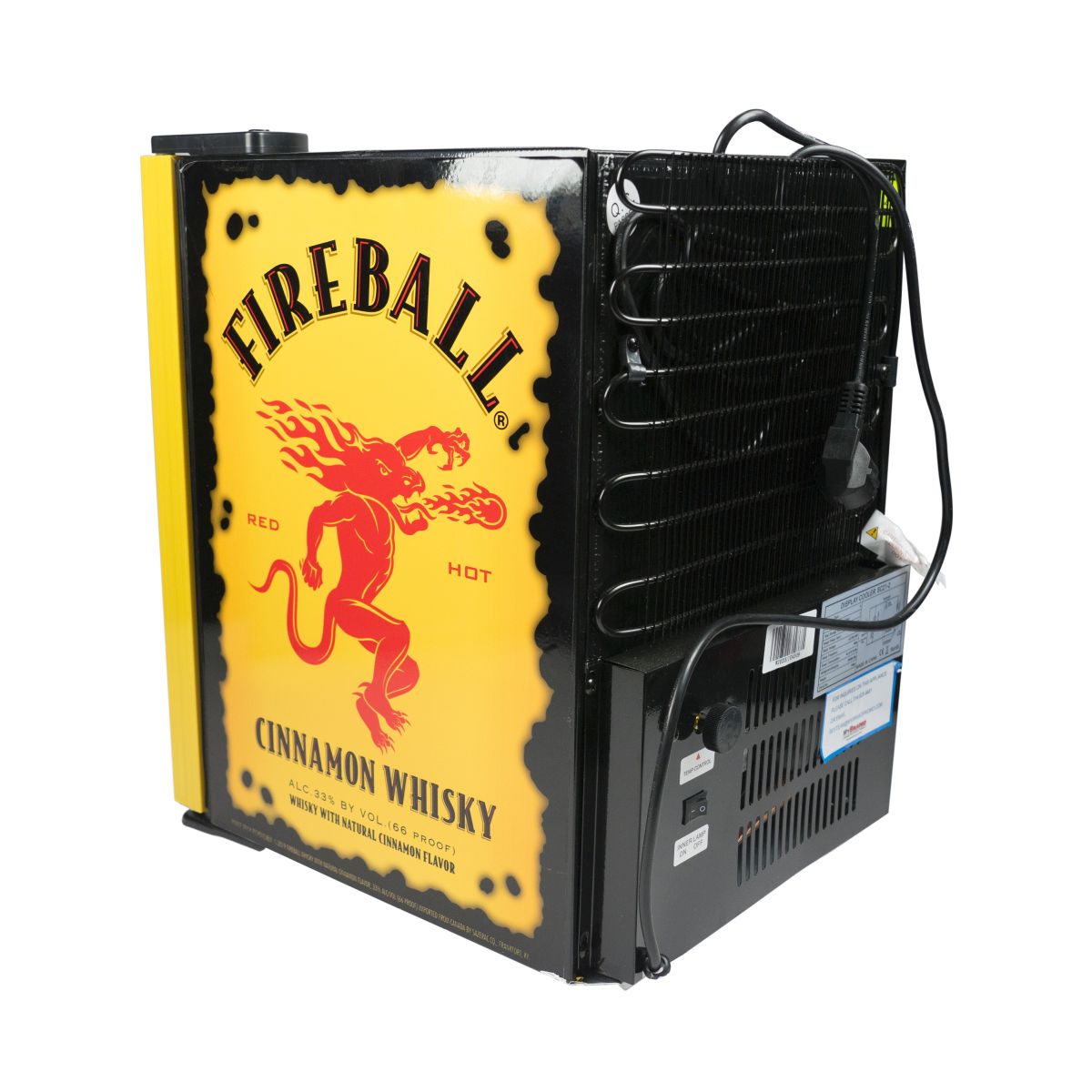 Fireball Réfrigérateur Mini-congélateur Refroidisseur de bouteilles de whisky Fridge Cinnamon – Vue 4