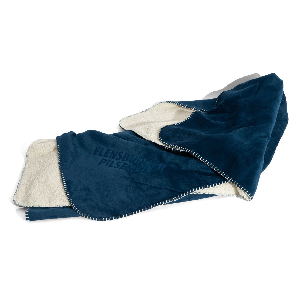 Couverture polaire Flensburger Bier Couverture douillette Couverture de terrasse Couverture 130 x 180 cm Bleue – Vue 3