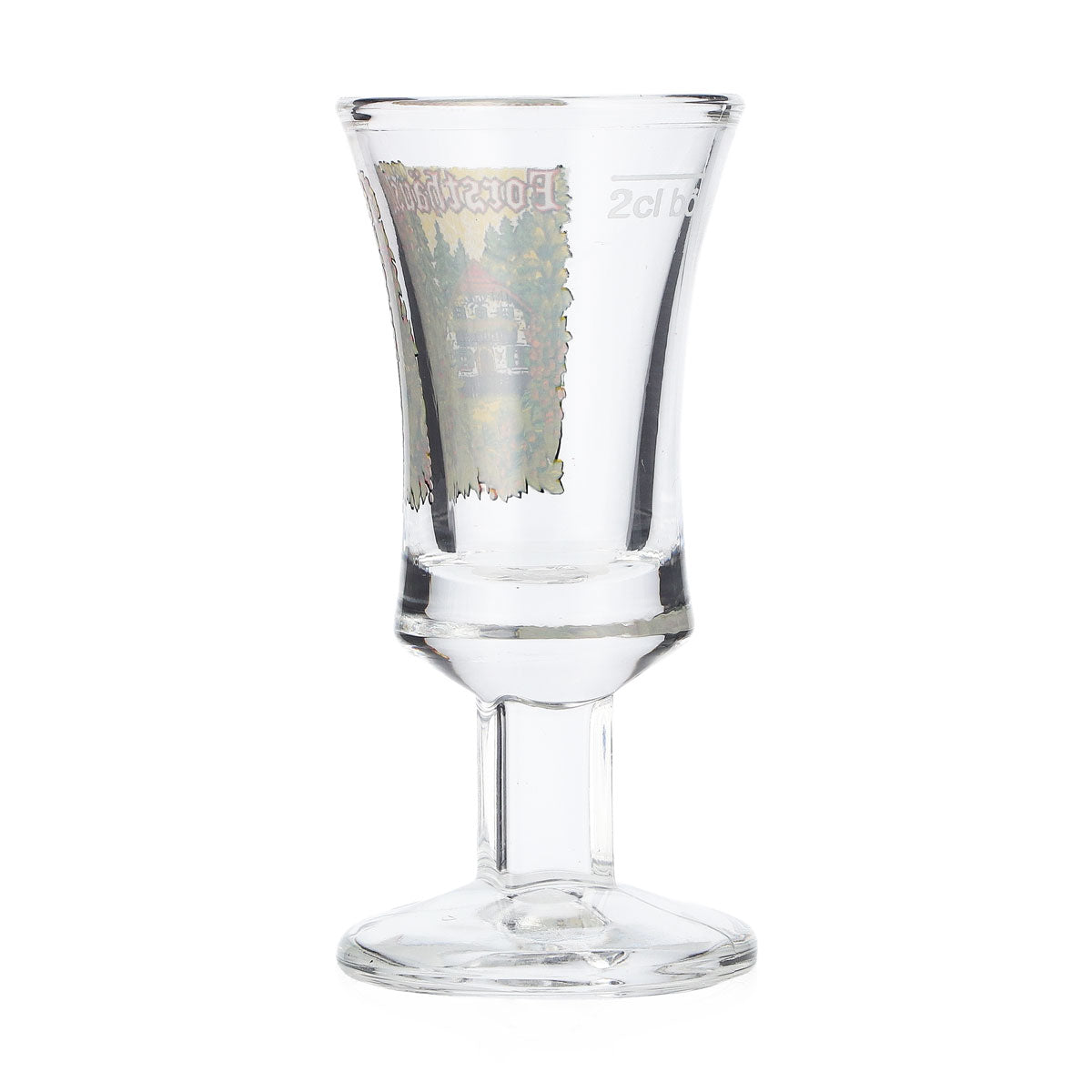 Eau-de-vie Forsthäusler, verre 2 cl  Logo Haus Rittmeister hoch Stamper Böckling – Vue 3