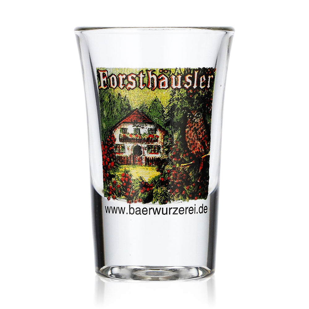 Verre à schnaps Forsthäusler Verre à shot 2 cl Verre à schnaps Logo Maison