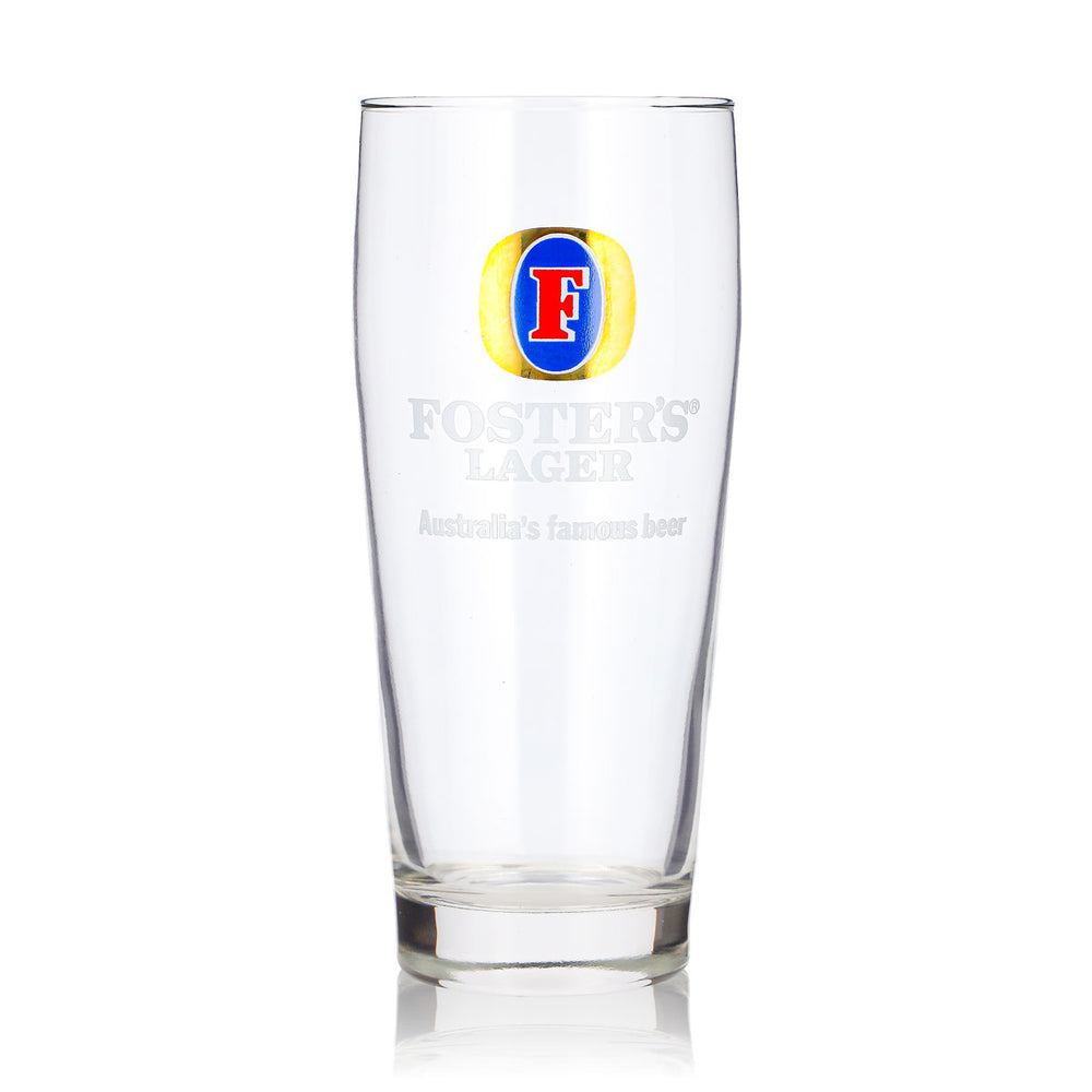 Verre à bière Fosters 0,48 l, verre à bière Willi Becher, verre à bière lager, chope Willibecher, chope Seidel