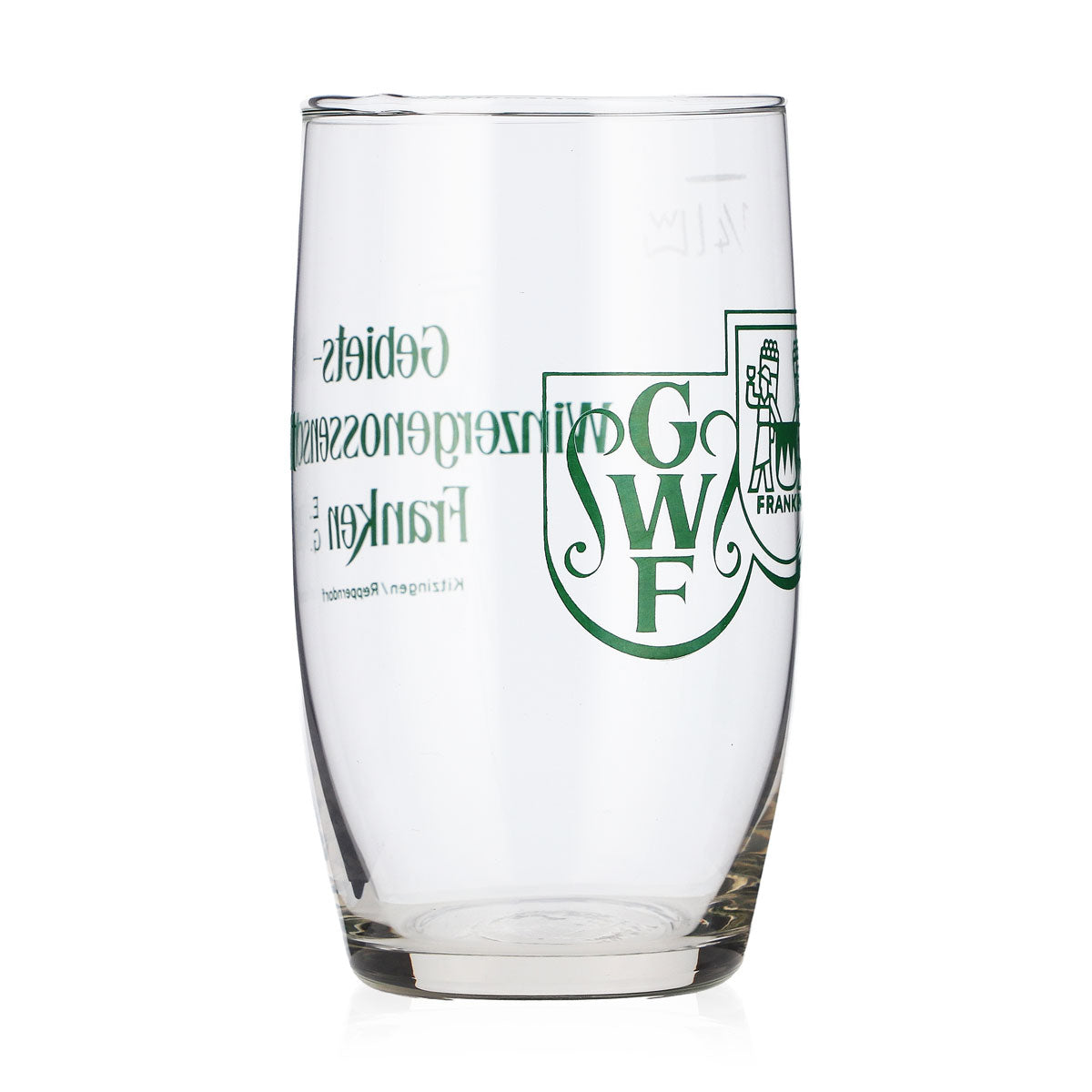 Verre à vin Franken Verre à pied 0,1 l Coopérative viticole régionale  Logo vert – Vue 3