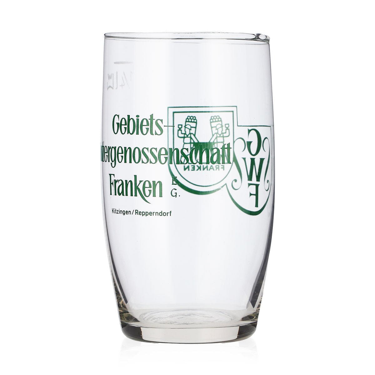 Verre à vin Franken Verre à pied 0,1 l Coopérative viticole régionale  Logo vert – Vue 4