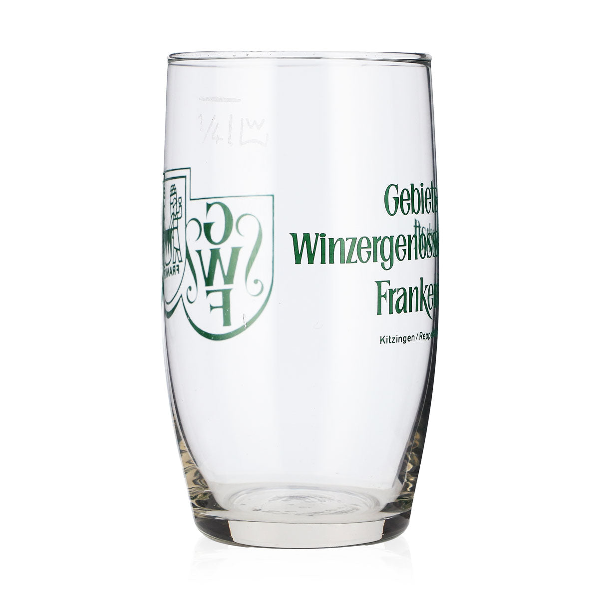 Verre à vin Franken Verre à pied 0,1 l Coopérative viticole régionale  Logo vert – Vue 5