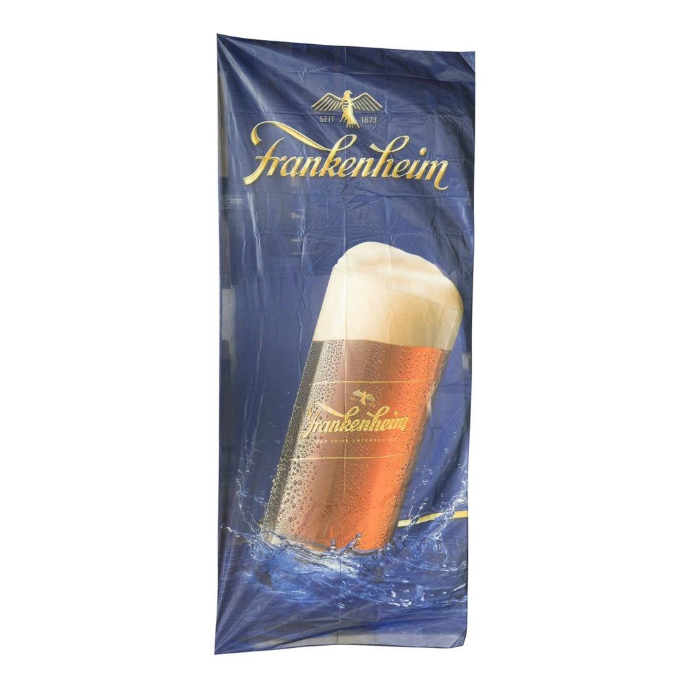 Drapeau Frankenheim, bannière 350 x 150 cm, bar, gastronomie, festival, décoration, publicité
