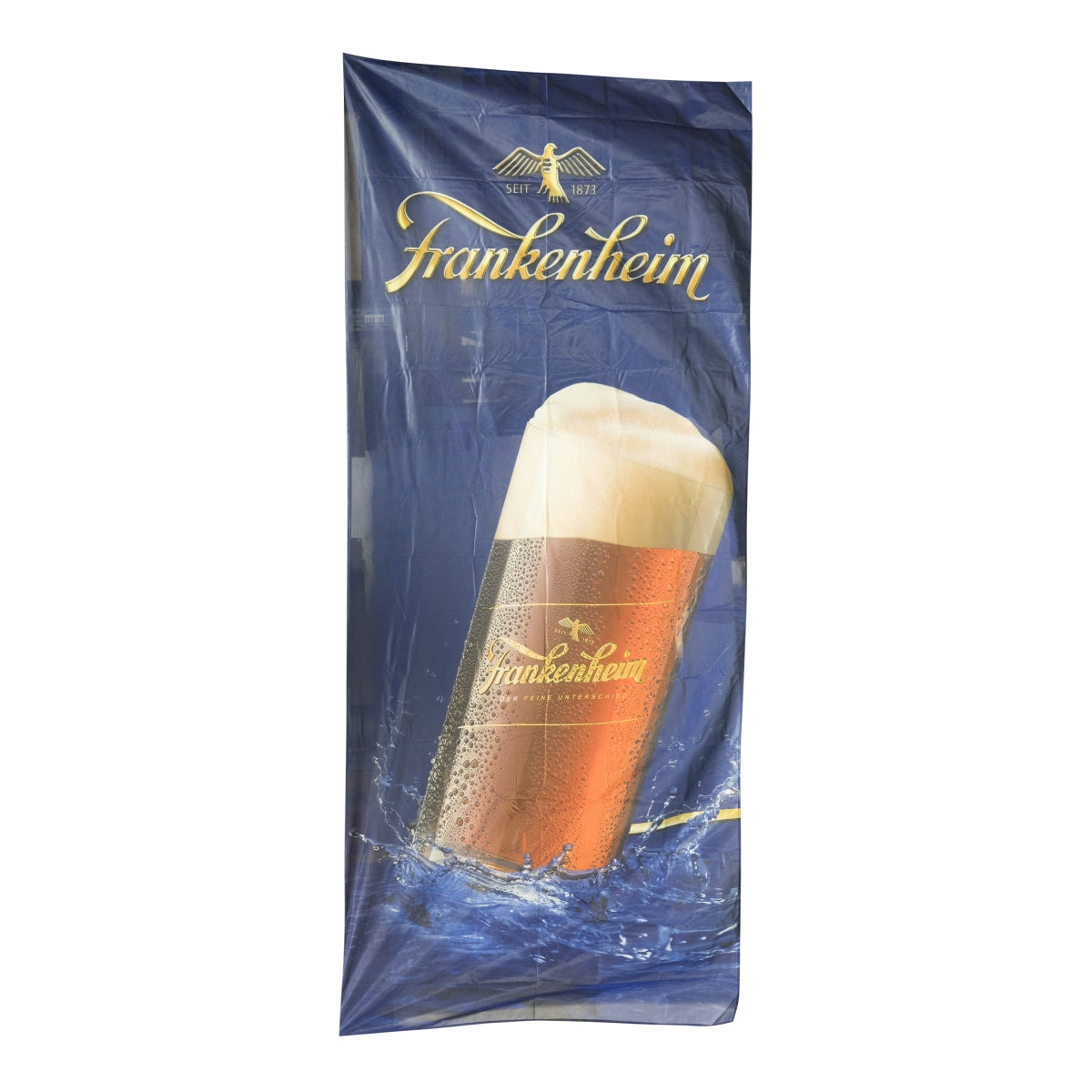 Drapeau Frankenheim, bannière 350 x 150 cm, bar, gastronomie, festival, décoration, publicité
