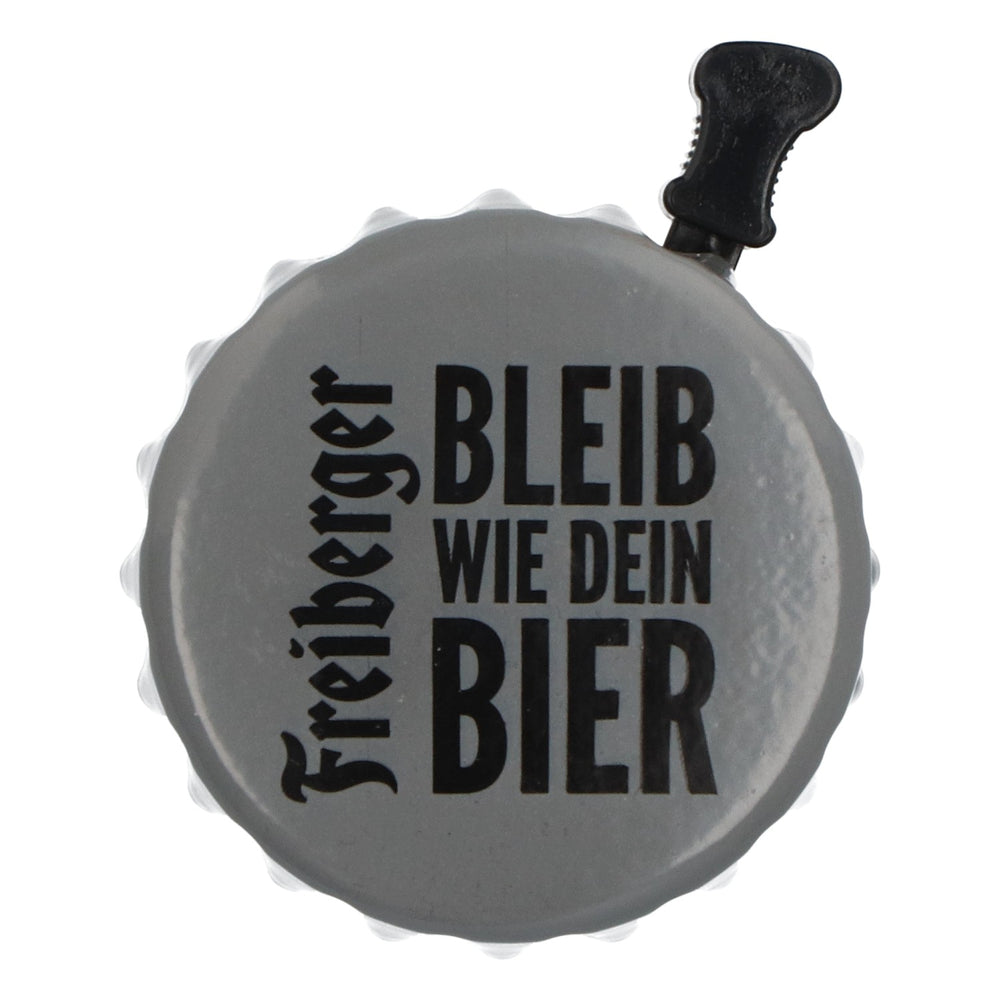Sonnette de vélo Freiberger Bier Accessoires pour vélo Capsule de bouteille grise
