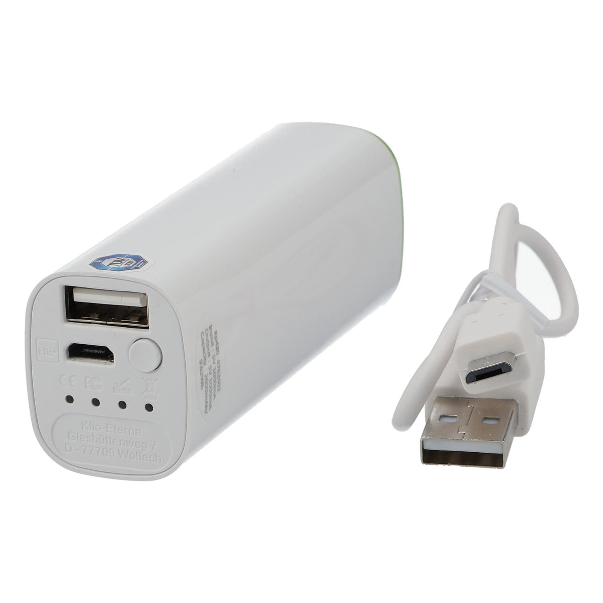 Freixenet Mia PowerBank Batterie externe 2600 mAh Batterie pour téléphone portable USB blanche – Vue 4