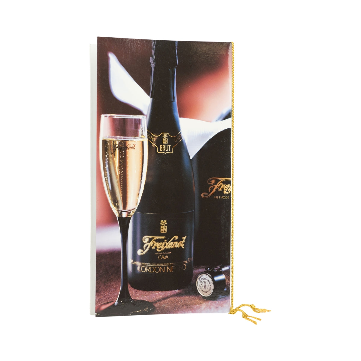 Freixenet Menu de vins mousseux 10 pages, menu avec cordon, porte-boissons en papier, format gastronomique – Vue 2