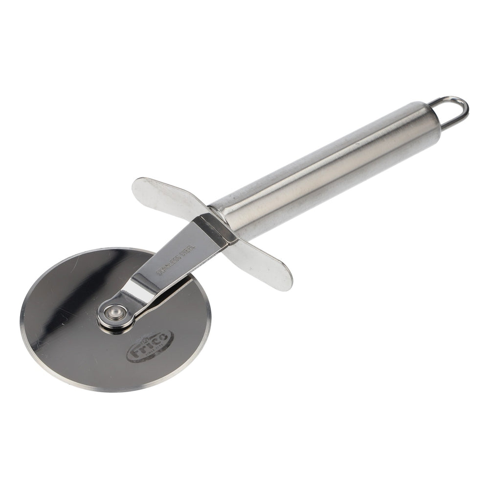 Frico Coupe-pizza, rouleau à pizza en acier inoxydable argenté, tranchant et robuste, ustensile de cuisine