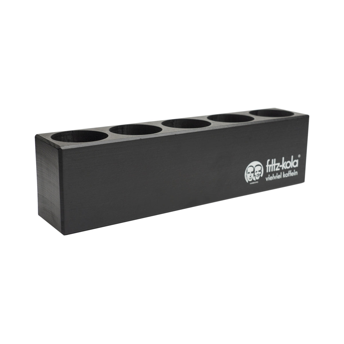 Présentoir Fritz Kola Glorifier 5 bouteilles en bois noir, décoration pour bar ou kiosque