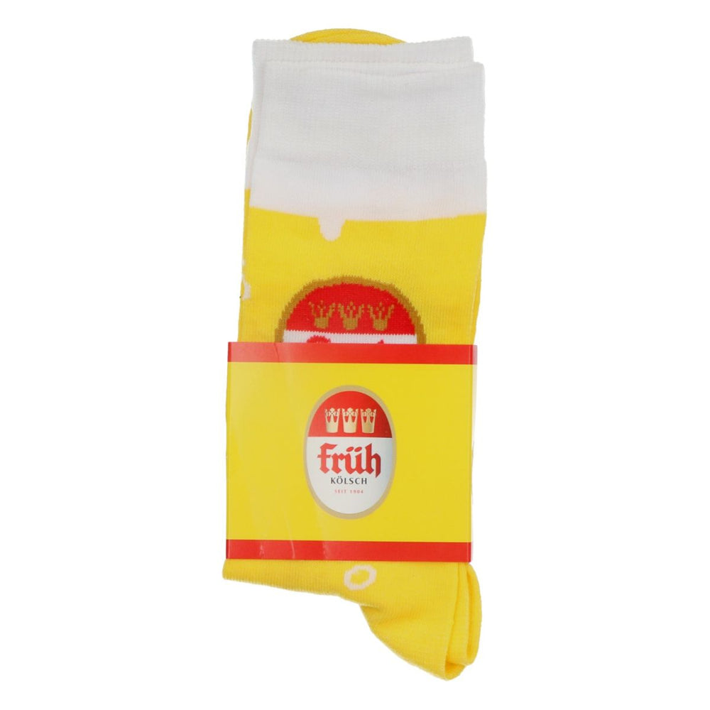 Chaussettes Früh Kölsch Strümpfe Socks taille 43-46 jaunes unisexes Chaussures Merch