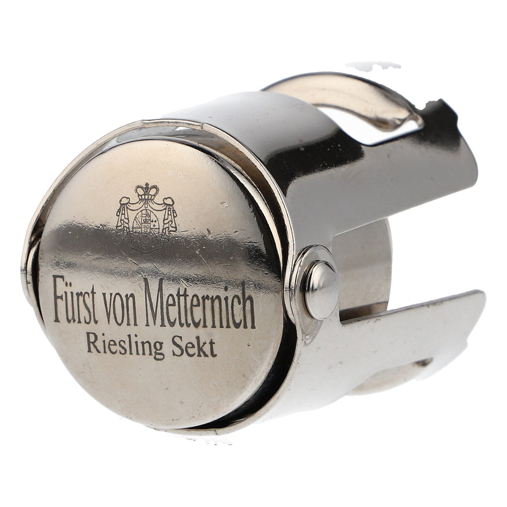 Bouchon de bouteille de champagne « Fürst von Metternich » en acier inoxydable argenté