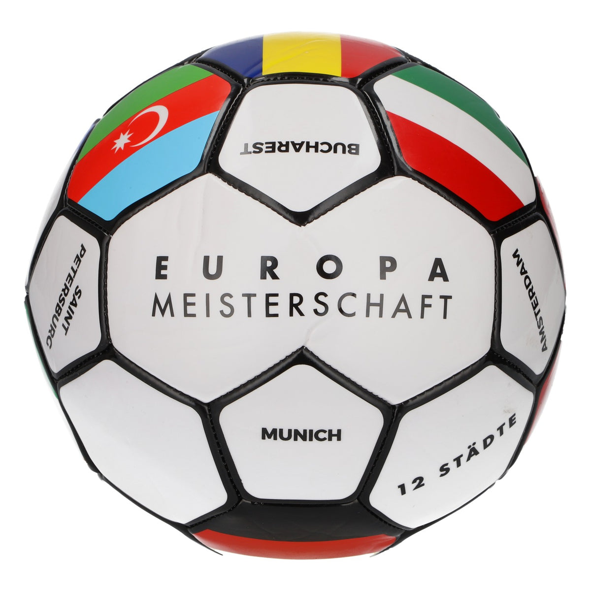 Ballon de football pour les supporters de l'Euro, Championnat d'Europe de football, 12 villes, blanc