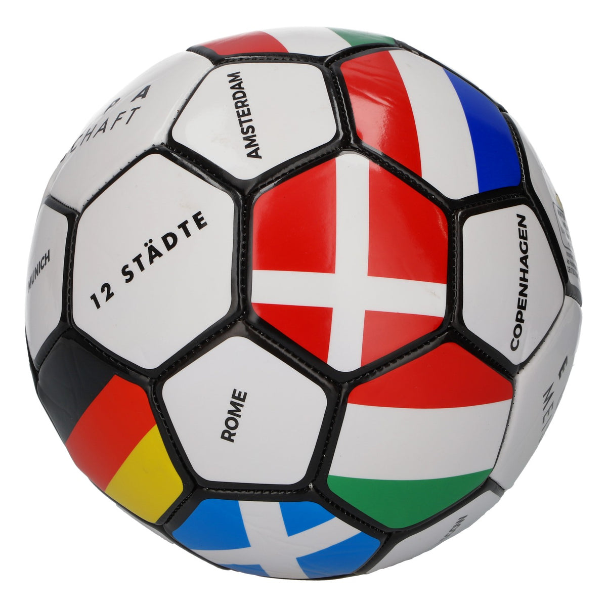 Ballon de football pour les supporters de l'Euro, Championnat d'Europe de football, 12 villes, blanc – Vue 2