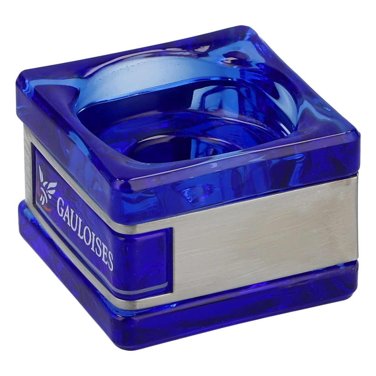 Photophore Gauloises en verre bleu 5 x 5 x 4 cm, objet de collection et de décoration – Vue 2