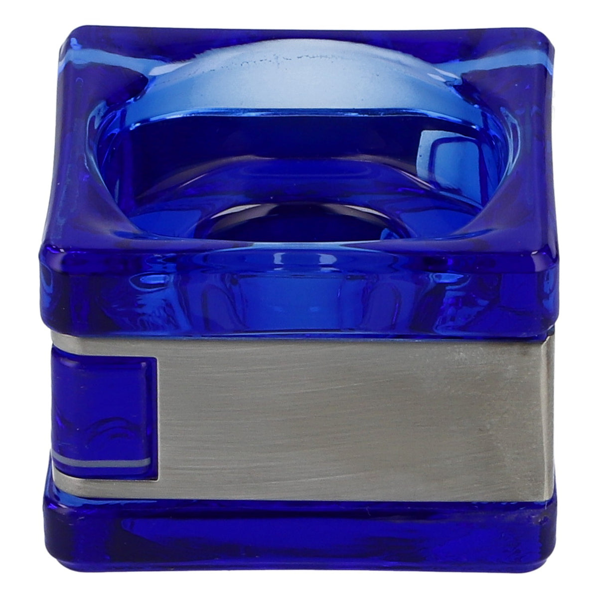 Photophore Gauloises en verre bleu 5 x 5 x 4 cm, objet de collection et de décoration – Vue 3