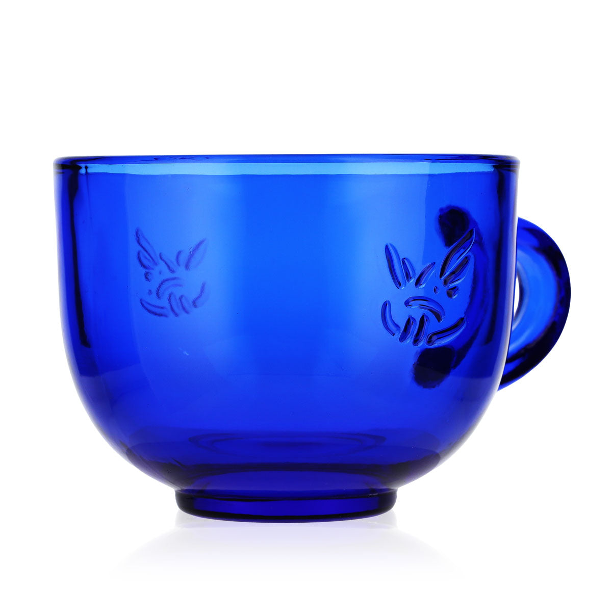 Tasse à café en verre Gauloises 0,4 l, modèle bleu – Vue 2