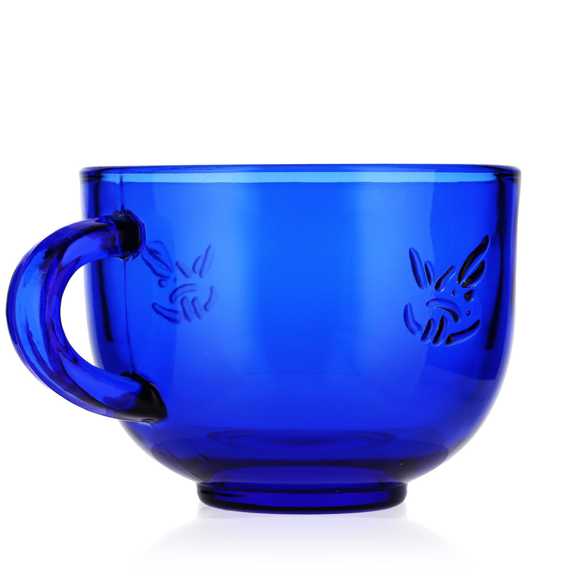 Tasse à café en verre Gauloises 0,4 l, modèle bleu – Vue 4