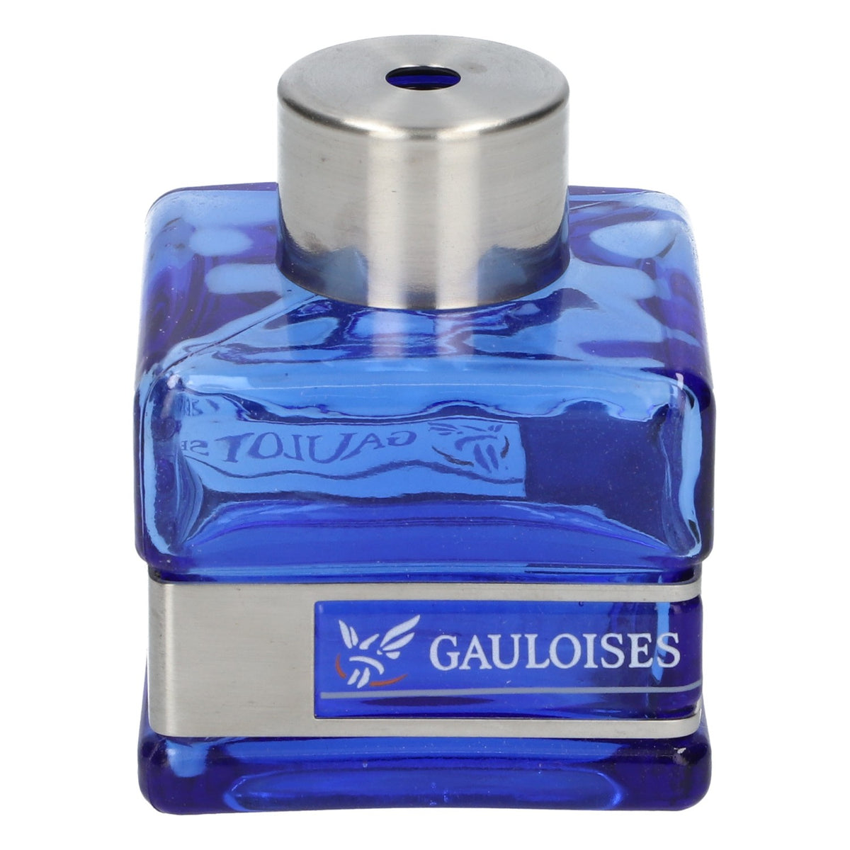 Gauloises cigarettes Saupoudreuse en verre véritable bleu avec insert en acier inoxydable – Vue 2