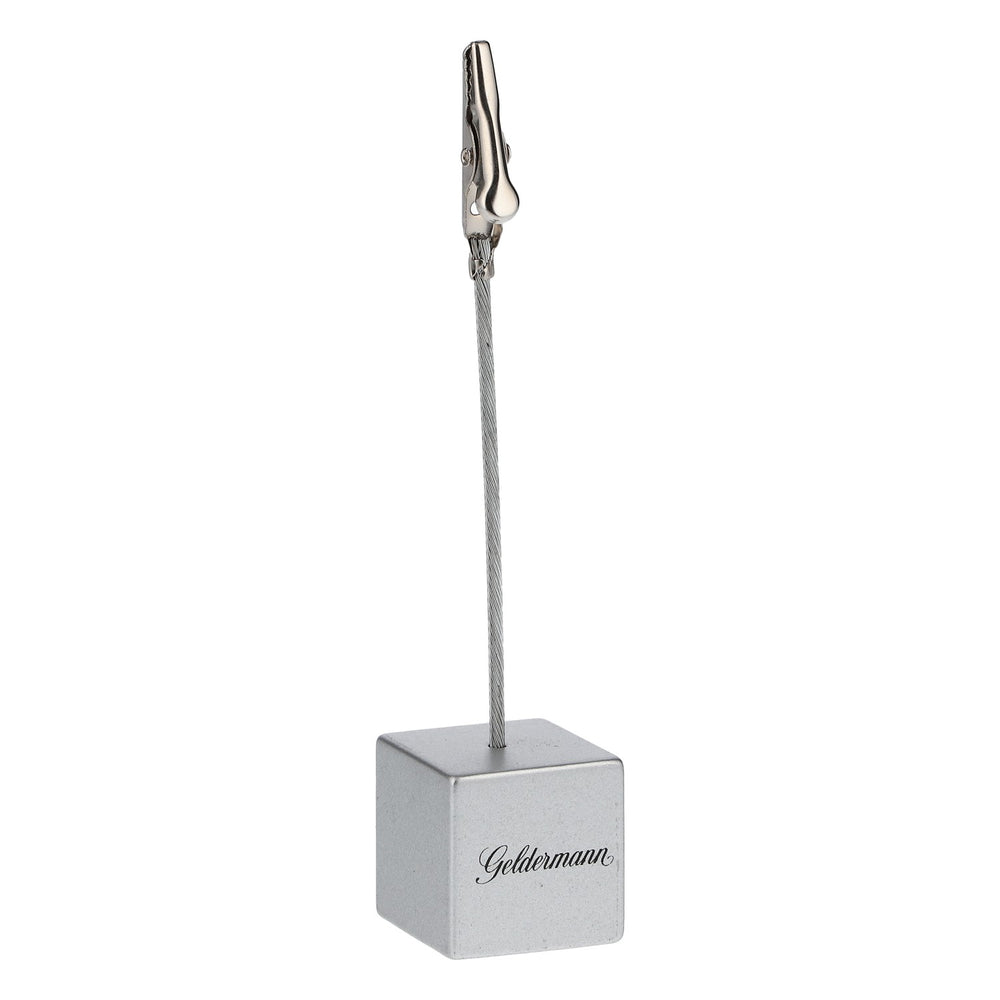 Présentoir de table Geldermann pour champagne, présentoir en métal argenté, porte-cartes, bar