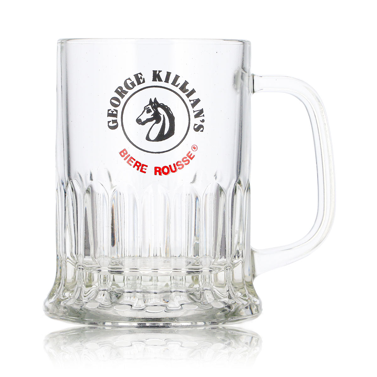 Verre à bière George Killian's, chope de 0,36 l, bières « Rousse », logo « Chevaux » en relief – Vue 2