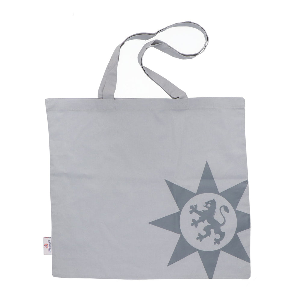 Sac à provisions en toile de jute Gerolsteiner, couleur gris clair