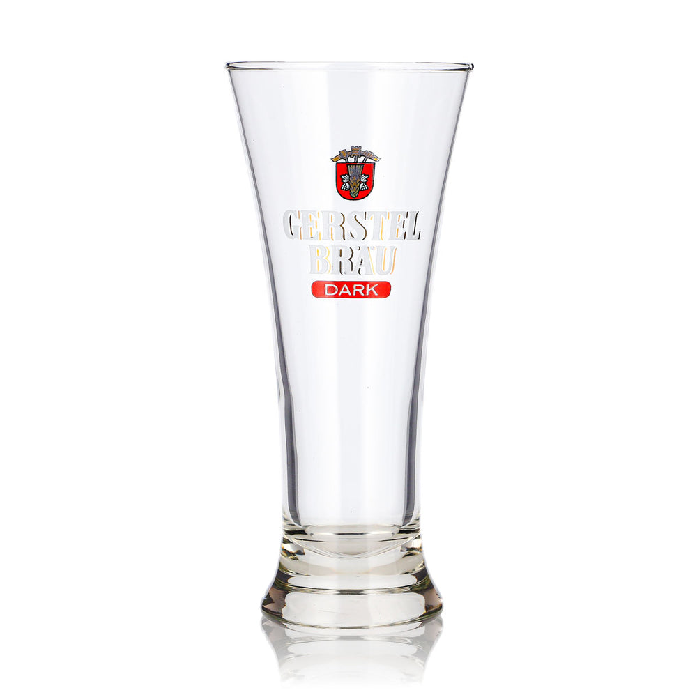 Verre à bière Gerstel Bräu 0,32 l, type long drink, logo rouge, Dark Durabor