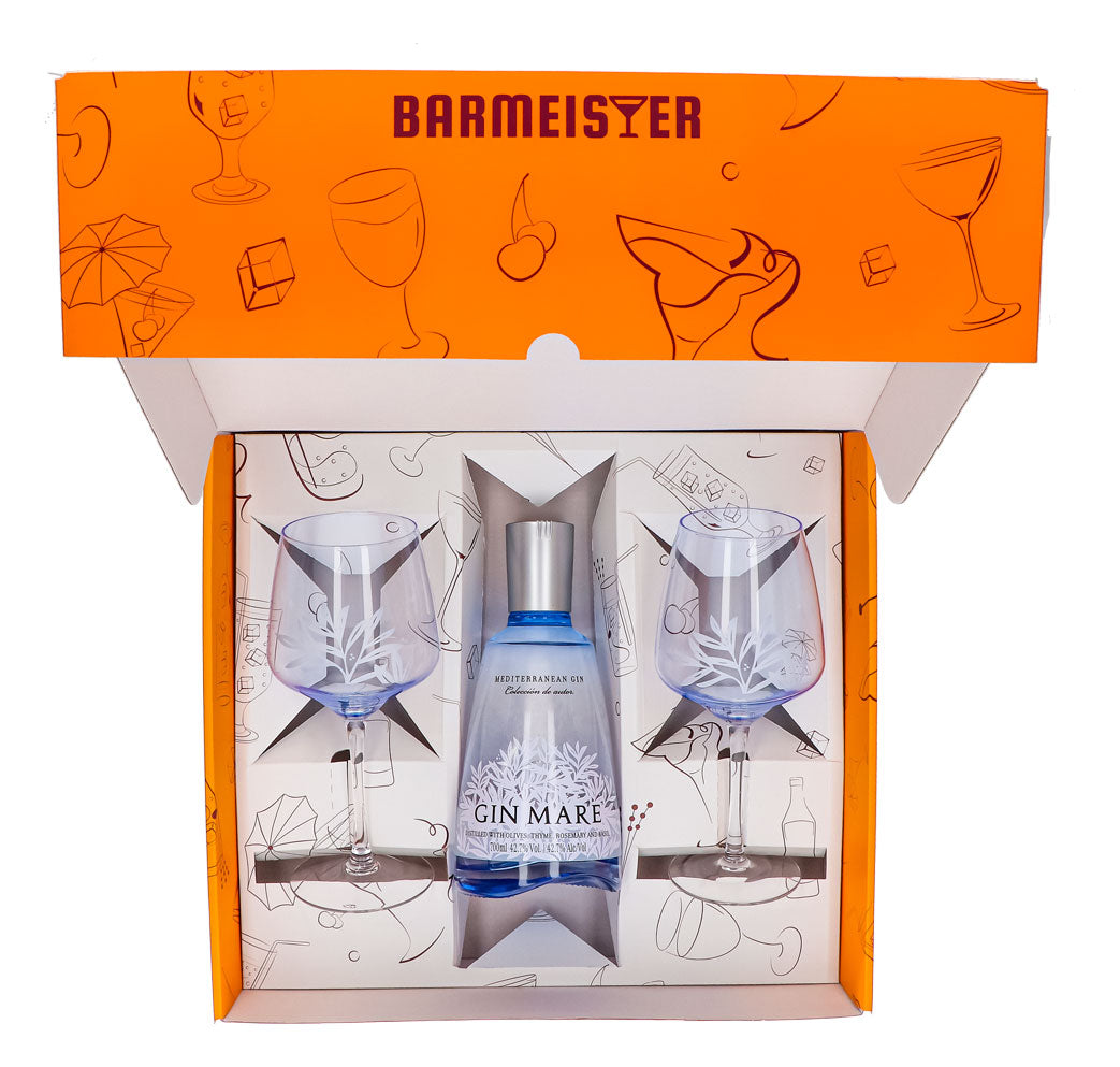 Coffret cadeau Gin Mare 0,7 l 42,7 % + verre ballon Copa I Orange – Vue 3