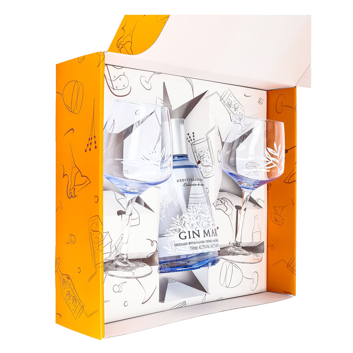 Coffret cadeau Gin Mare 0,7 l 42,7 % + verre ballon Copa I Orange – Vue 5