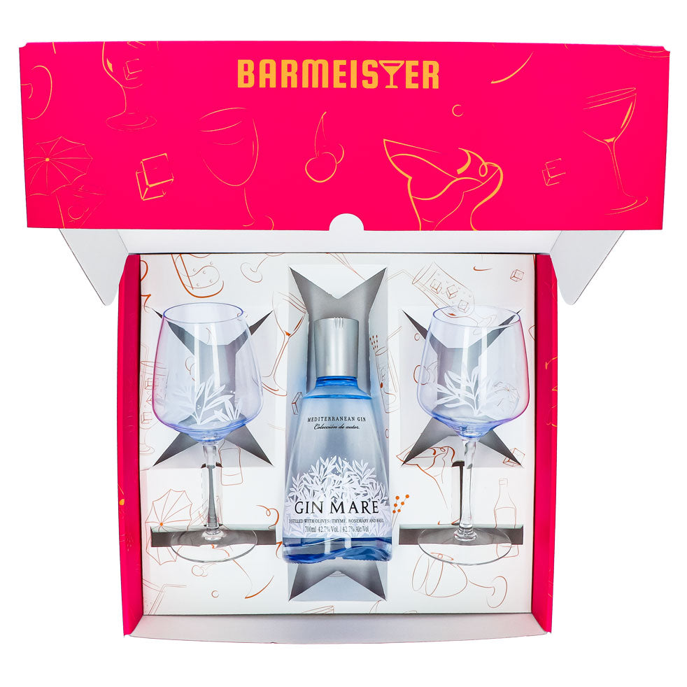 Coffret cadeau Gin Mare 0,7 l 42,7 % + verre ballon Copa I Pink – Vue 3