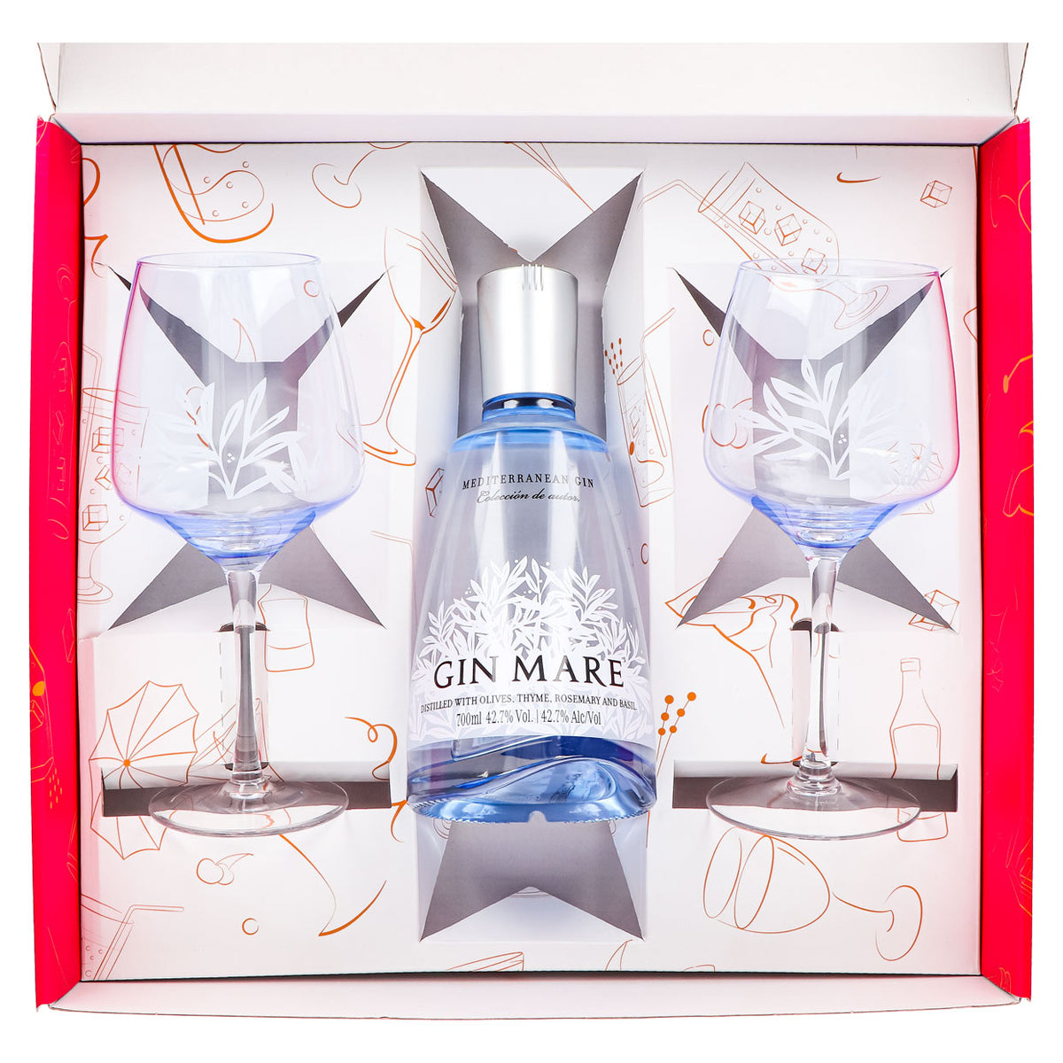 Coffret cadeau Gin Mare 0,7 l 42,7 % + verre ballon Copa I Pink – Vue 4