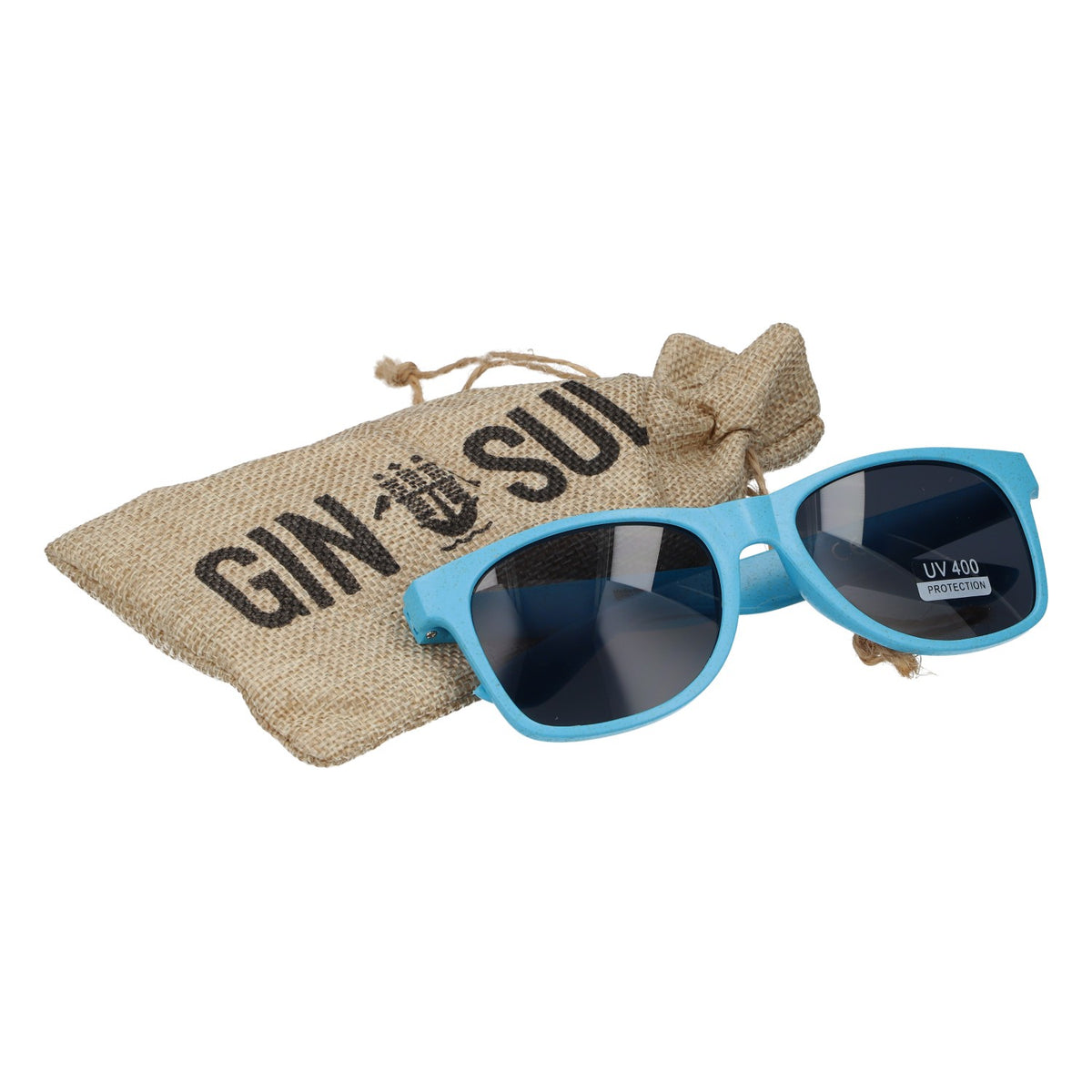 Lunettes de soleil Gin Sul Gin, neuves, en plastique, bleues – Vue 5