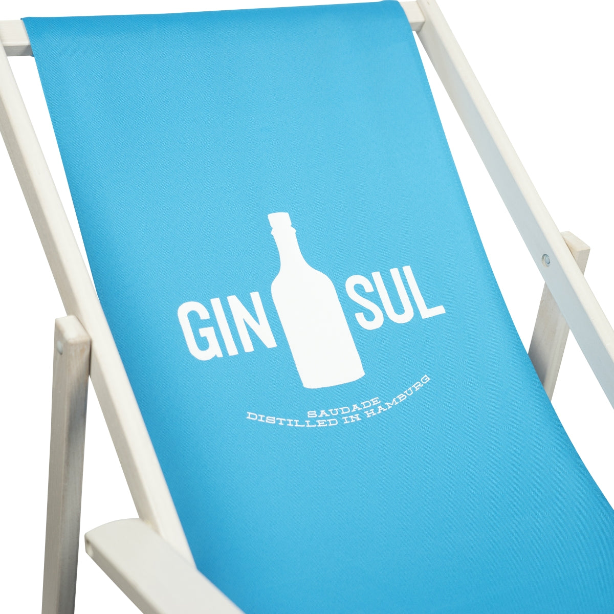 Gin Sul Chaise longue bleue Chaise de plage Transat Tabouret Lounge Jardin Bar – Vue 4