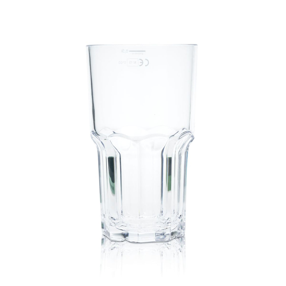 glass4ever Gobelet en verre 0,32l plastique réutilisable Verres incassables Granity